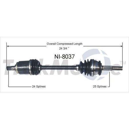 SURTRACK AXLE Cv Axle Shaft, Ni-8037 NI-8037